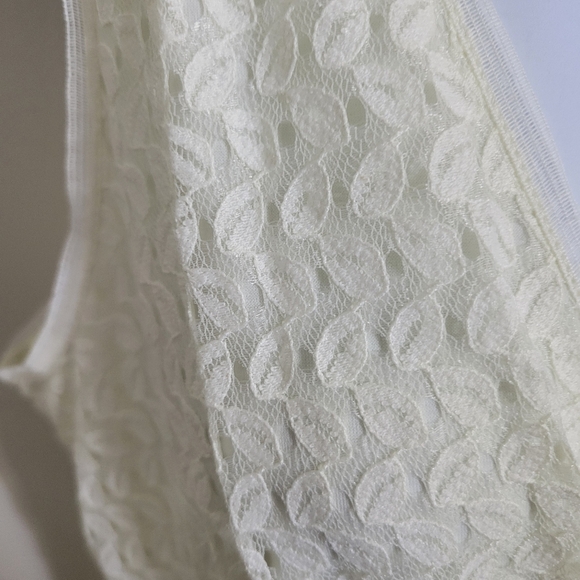 MSSP Max Studio Women's Off White Crochet Sleeveless Dress, Size Small - Picture 6 of 6